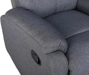 LuxuryForm DESIGN Televízne kreslo CARLOS s polohovaním - sivé
