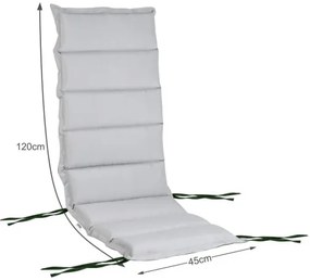 InternetovaZahrada 6 x obojstranná poduška Vanamo 120x45x5 cm - sivá/zelená