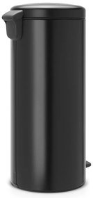 Matne čierny nášľapný oceľový odpadkový kôš 30 l NewIcon – Brabantia