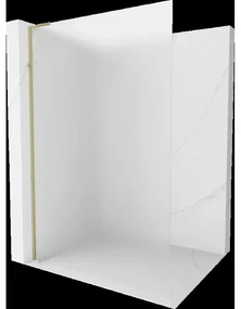 Mexen Kioto L sprchová stena Walk-in 80 x 200 cm, mrazené, zlaté - 800-080-103-50-30