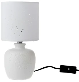 Keramická stolná lampa Galaxy, biela, 13 x 26,5 x 13 cm