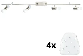 Eglo - LED Bodové svietidlo MY CHOICE 4xE14/4W/230V chróm/biela EG31109C
