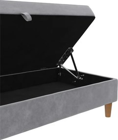 Svetlosivá zamatová podnožka Lilly – Støraa