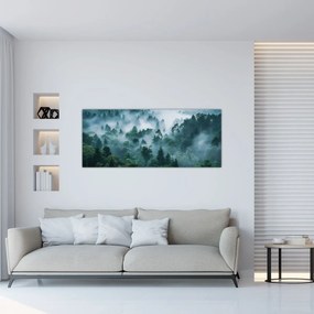 Obraz - Les v hmle (120x50 cm)