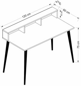 PC stolík Ronasotta 2 (orech + drevo). Vlastná spoľahlivá doprava až k Vám domov. 1106635