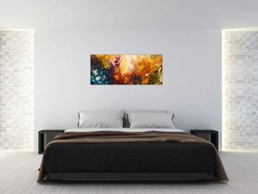 Obraz - Abstraktná maľba kvetov (120x50 cm)