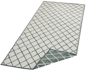 NORTHRUGS - Hanse Home koberce Kusový koberec Twin-Wendeteppiche 103117 grün creme – na von aj na doma - 80x250 cm