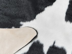 Koberec z umelej kože 150 x 200 cm čierna/biela BOGONG Beliani
