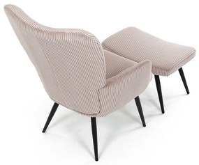 Relaxačné kreslo s podnožkou L7285 PINK6, ružové
