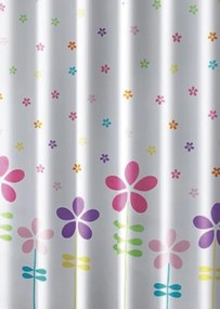 Aqualine, Sprchový záves 180x180cm, polyester, kvetovaný farebný, ZV025