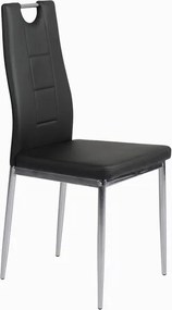 Jedálenská stolička Melania, čierna ekokoža