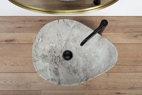 Rea Dora Stone, umývadlo na dosku 515x400x175 mm, šedá imitácia kameňa, REA-U5066