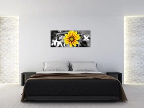 Obraz žltej kvetiny (120x50 cm)