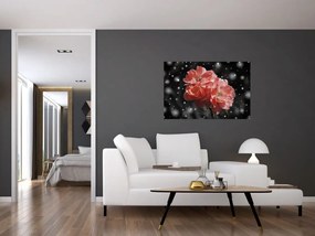 Obraz ružovej kvetiny (90x60 cm)