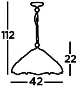 VÁŽKA SKY Tiffany luster do obývačky