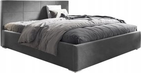 Čalúnená posteľ 160x200 s úložným priestorom na posteľnú bielizeň matrac Matia šedá