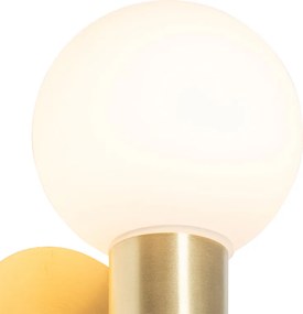 Moderná nástenná lampa zlatá IP44 2-svetlá - Cederic