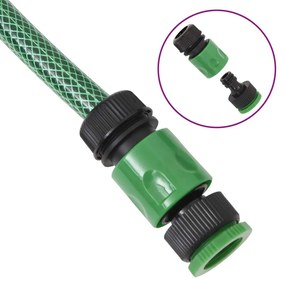 Záhradná hadica so sadou armatúr, zelená 0,75" 50 m, PVC