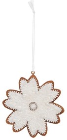 Závesná dekorácia perníková vločka Frosted Ginger - 9*1*10 cm