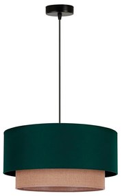 Duolla - Luster na lanku BOHO 1xE27/15W/230V pr. 45 cm zelená/hnedá