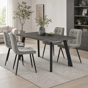 Jedálenský stôl 80x140 cm HT-F4514 GREY sivý dub