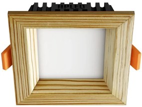 APLED -LED Podhľadové SQUARE WOODLINE LED/6W/230V 3000K 12x12 cm borovica masív