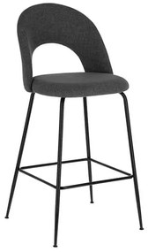 Barová stolička mahalia 63 cm tmavo sivá MUZZA