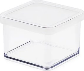 Hranatá plastová dóza na potraviny LOFT biela 0,5 l
