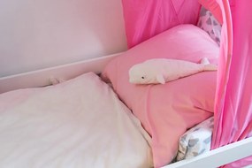 Home Elements Bavlnená posteľná bielizeň, krémová a ružová, II. akosť