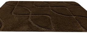 Kúpeľňový koberček Ivona hnedý, línie