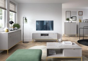 Konferenční stolek Nova 104 cm šedý/zlatý