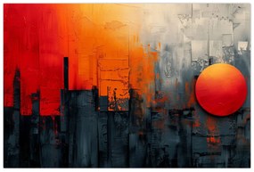 Obraz - Abstraktná maľba mesta (90x60 cm)