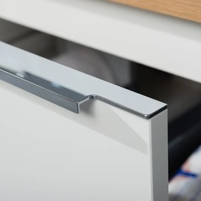 Mereo, Mereo Mailo, kúpeľňová skrinka 81 cm, chróm madlo, Multidecor, Čierna Supermat, MER-CN591SCIPM