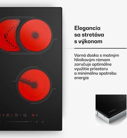 Klarstein Velaire sklokeramická varná doska, elegantná, minimalistická, výkonná, 4 varné zóny, 6700 W, 60 cm