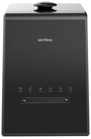 Plazmový zvlhčovač vzduchu s ionizátorom BestBerg BBAH-11B / 110 W / 5,3 l / 450 ml/h / čierna