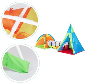 IPLAY Detské stanové ihrisko 3v1 iglo teepee IPLAY tunel