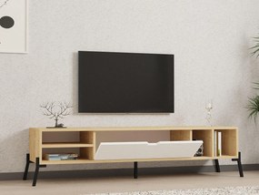 TV stolík/skrinka Nusave (dub zafírový + biela) . Vlastná spoľahlivá doprava až k Vám domov. 1095435