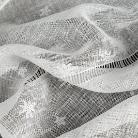 VIANOČNÁ ZÁCLONA NA KRÚŽKOCH NADINE 140X250 CM VZOROVANÁ