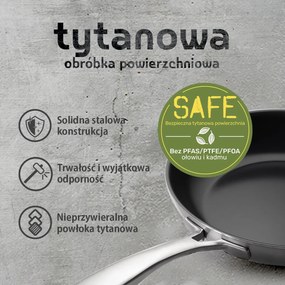 Panvica s titánovým povrchom Ø 28 cm H: 5.5 cm — Sirius Terra Multi-layer Lunasol - 601207