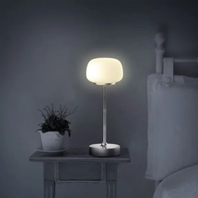 LED Stmievateľná dotyková stolná lampa RIMINI LED/2W/5V USB 2000 mAh chróm/biela