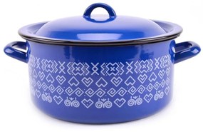 Kastról smalt + pokr. 28cm/8,0L dekor Čičmany KLC