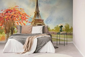 Tapeta pastelová maľba Eiffelovej veže