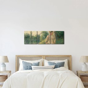 Obraz - Camille Pissarro, The Bather, reprodukcia (s hodinami) (90x30 cm)