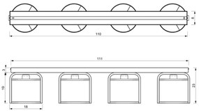 Bodové svietidlo JONKO 4xE27/60W/230V