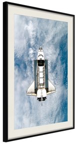 Artgeist Plagát - Space Shuttle [Poster] Veľkosť: 40x60, Verzia: Čierny rám s passe-partout