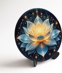 DUBLEZ | Okrúhly obraz z dreva - Lotos