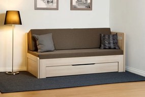 BMB TANDEM PLUS s roštom 90 x 200 cm - rozkladacia posteľ z lamina s ľavou podrúčkou, lamino