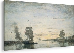 Obraz - Eugène Boudin, Entrance to the Harbor, Le Havre, reprodukcia (90x60 cm)
