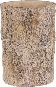 Obal na kvety imitácia drevenej kôry, 18 x 18 x 26 cm, betón, 18 cm