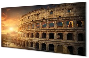 Nástenný panel  Rome Colosseum pri západe slnka 140x70 cm